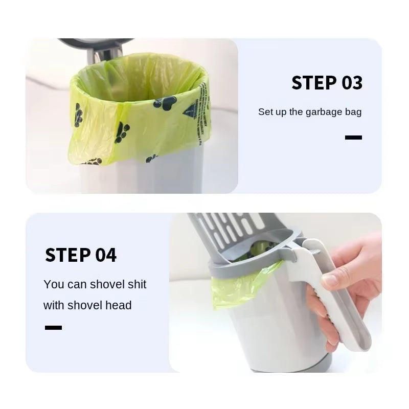 Cat Litter Shovel Scoop with Refill Bag for Pet Filter Clean Toilet Garbage Picker Cat Supplies Cat Litter Box Self Cleaning